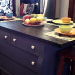 kitchen island from repurposed materials
