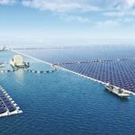 solar panels floating in the ocean